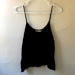 Flowy spaghetti strap tank, lightly cropped, small